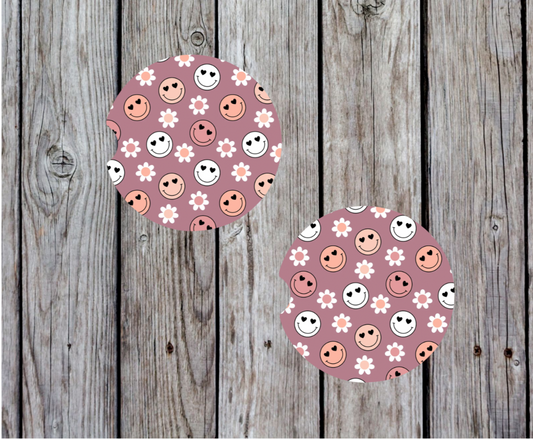 Smiley Face and Flowers