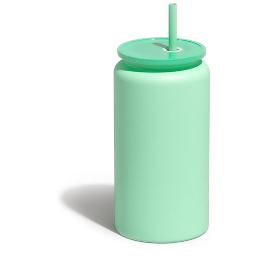 Matte Cyan 16oz Stainless Steel Tumbler