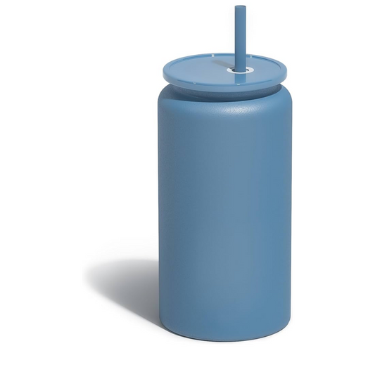 Matte Dark Blue 16oz Stainless Steel Tumbler