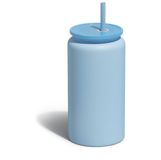 Matte Light Blue 16oz Stainless Steel Tumbler