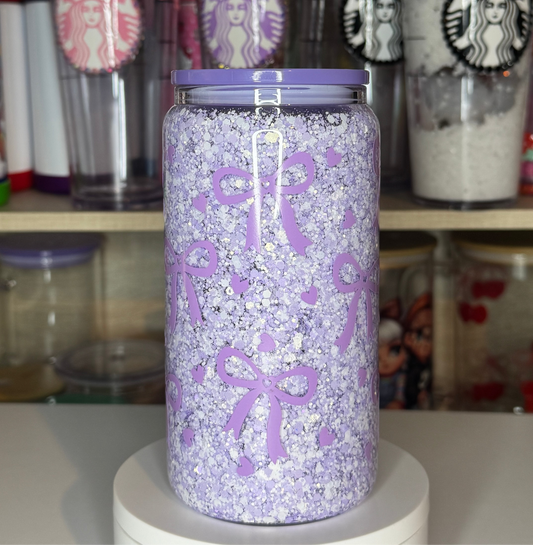 Purple bows w/ Acrylic Lid