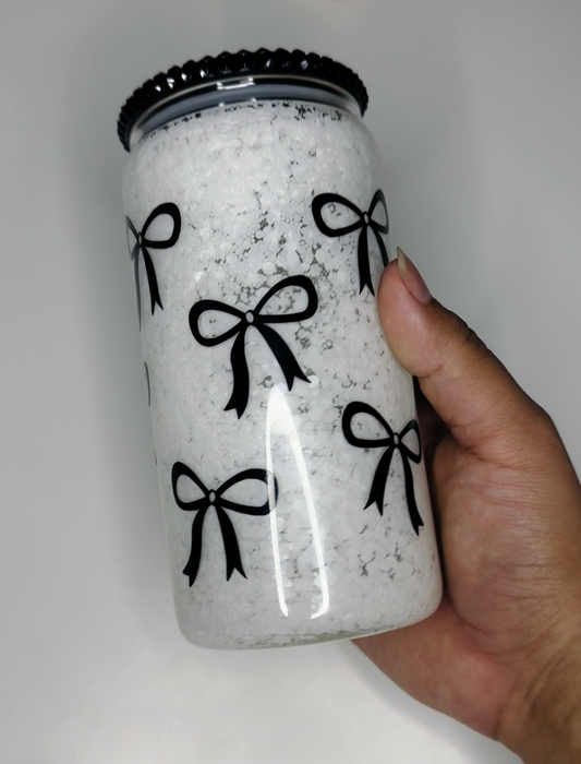 Black bows w/ Rhinestone Lid